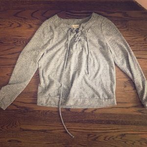 hippi rose v-neck sown sweater